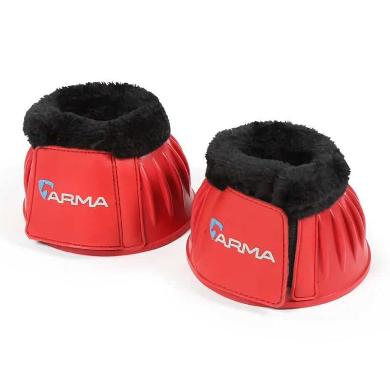 Shires ARMA Fleece Over Reach Boots in Red